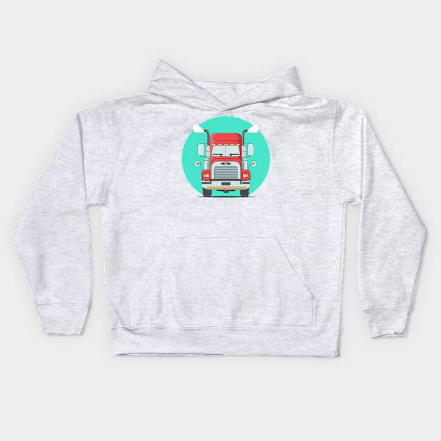 Truck trucks Kids Hoodie by IDesign23